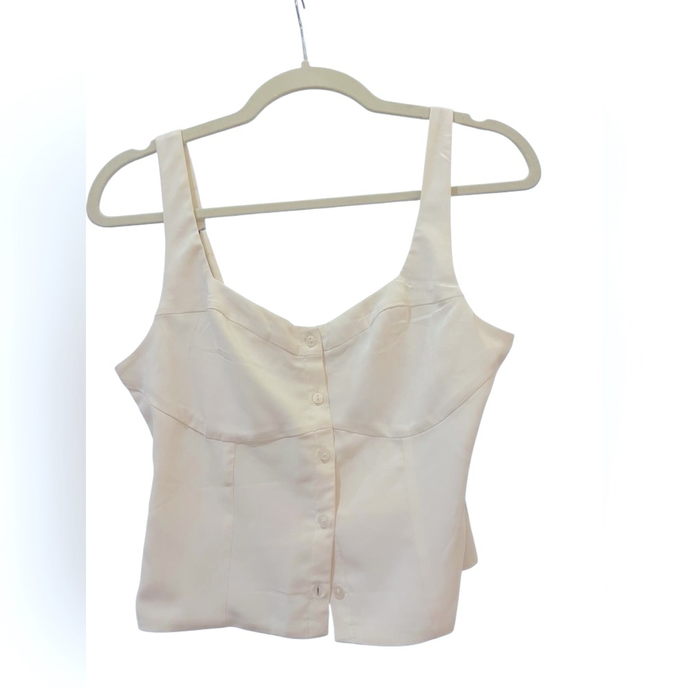 Women's Satin Button-Through Top